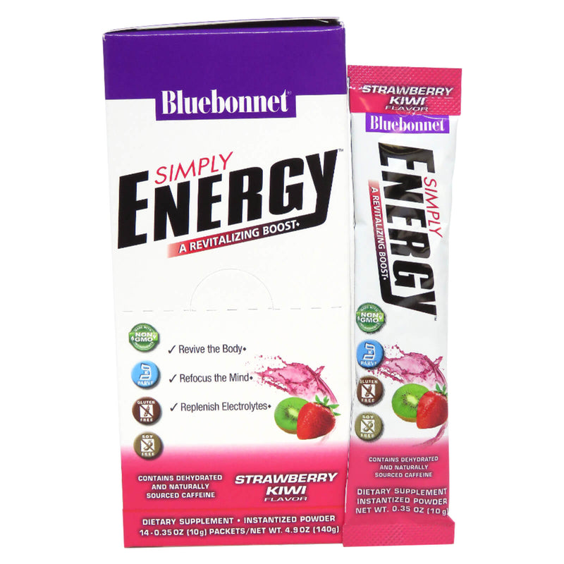 Bluebonnet Simply Energy Strawberry Kiwi 14 Pack Box - DailyVita