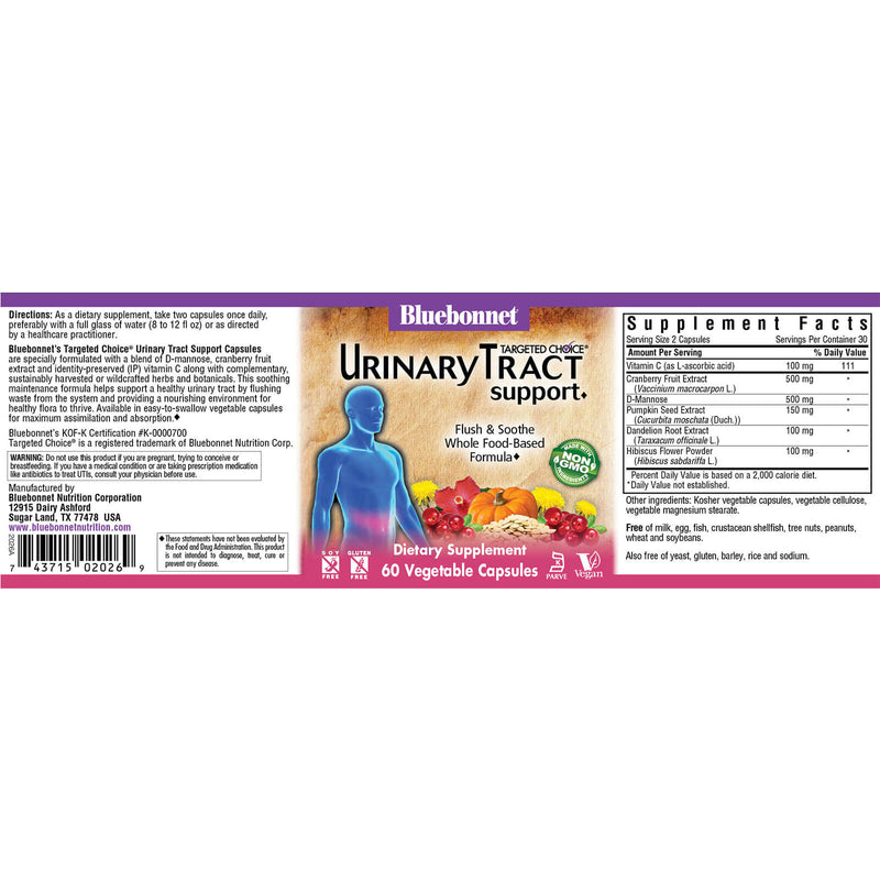 Bluebonnet Targeted Choice Urinary Tract Support 60 Veg Capsules - DailyVita