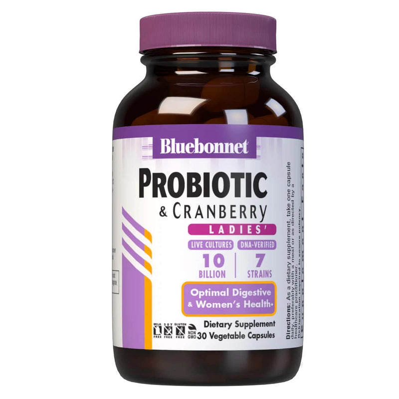 Bluebonnet Probiotic & Cranberry Ladies 10 Billion Cfu 30 Veg Capsules - DailyVita