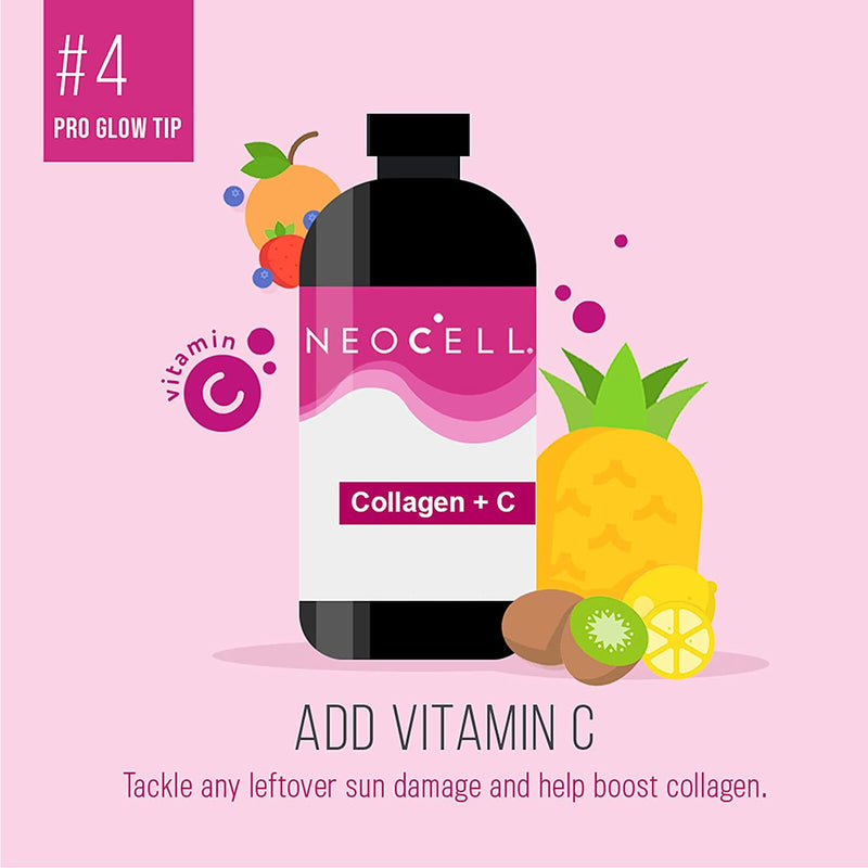 NeoCell Super Collagen + C Liquid 16 oz (Pomegranate) - DailyVita
