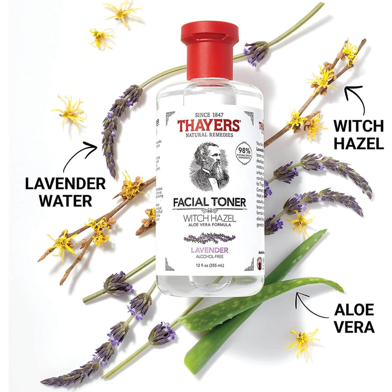 Thayers Natural Remedies Witch Hazel Aloe Vera Formula 12 fl oz Lavender - DailyVita