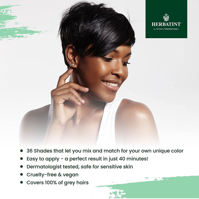 Herbatint Permanent Hair Color Gel 1N Black - DailyVita