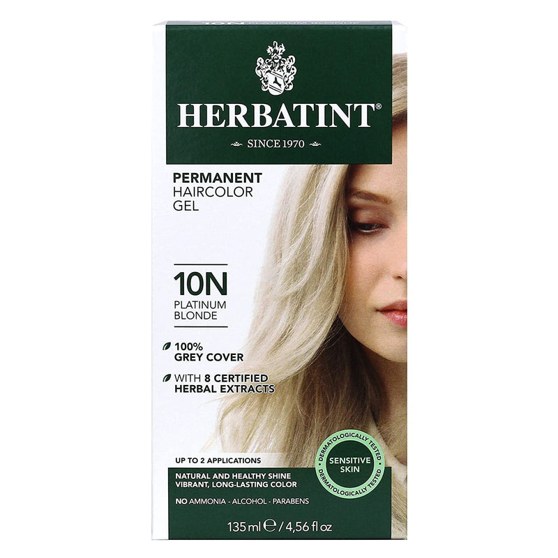 Herbatint Permanent Hair Color Gel 10N Platinum Blonde - DailyVita