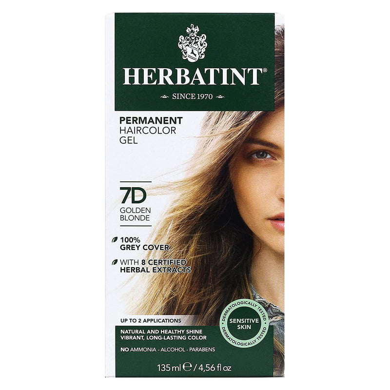 Herbatint Permanent Hair Color Gel 7D Golden Blonde - DailyVita