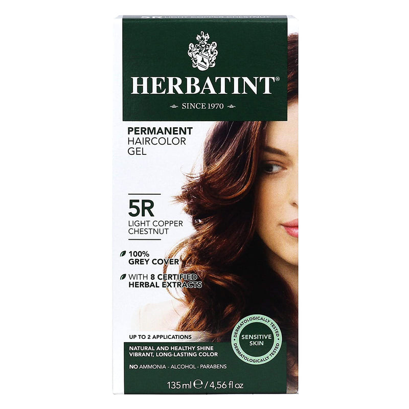 Herbatint Permanent Hair Color Gel 5R Light Copper Chestnut - DailyVita