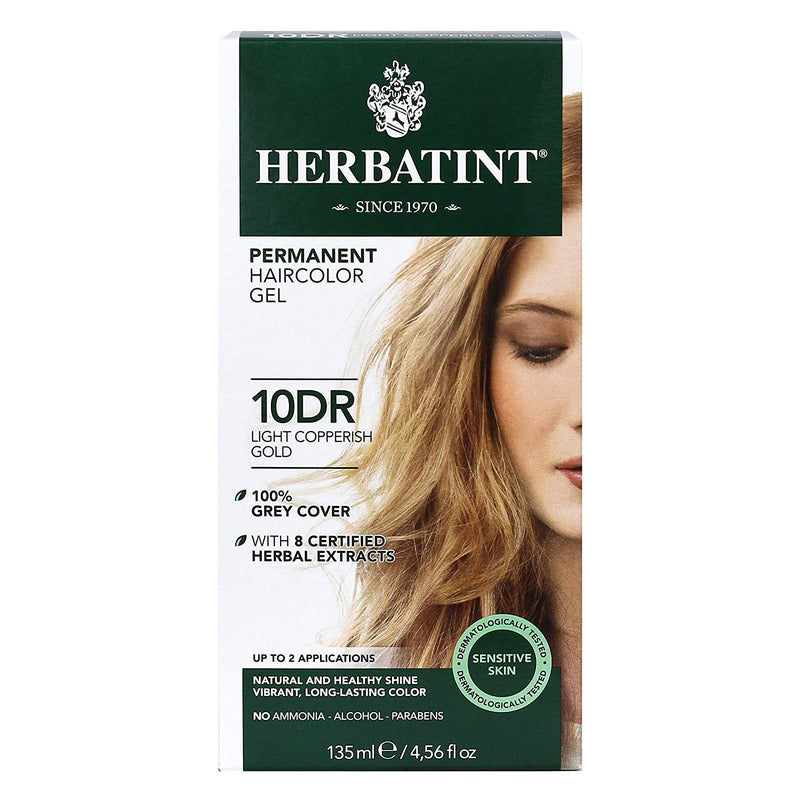 Herbatint Permanent Hair Color Gel Light Copper Gold 10DR - DailyVita