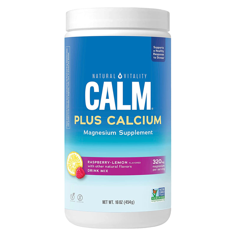Natural Vitality CALM Plus Calcium Raspberry Lemon 16 oz - DailyVita