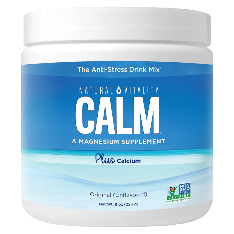 Natural Vitality Calm Magnesium Plus Calcium Unflavored 8 oz - DailyVita