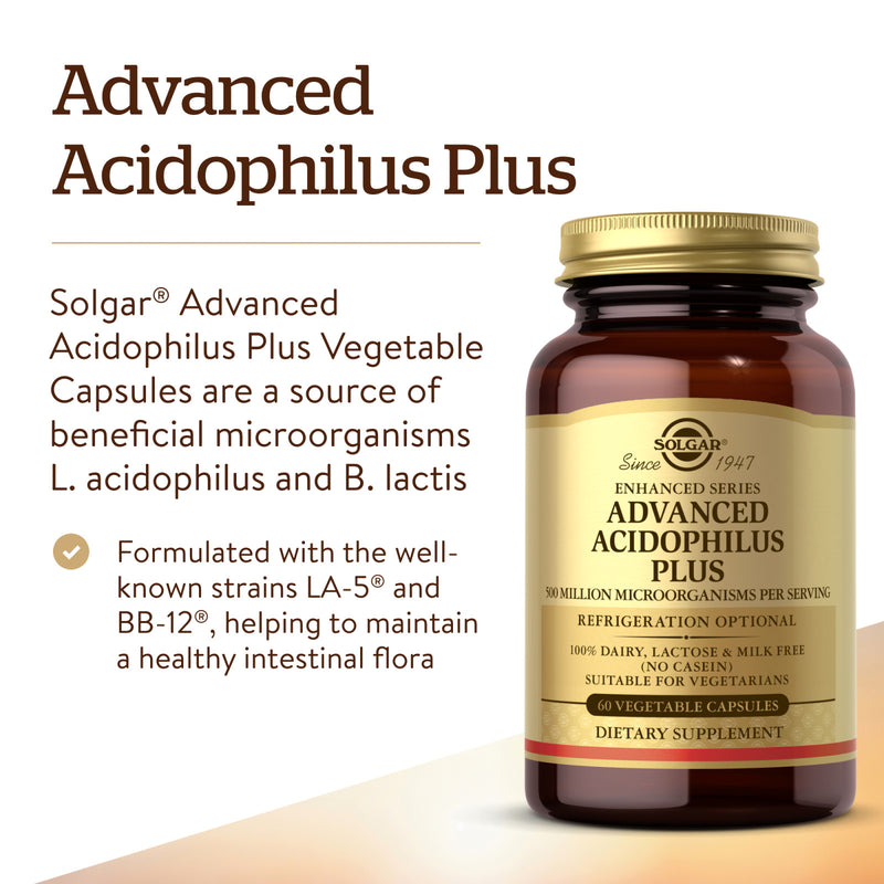 Solgar Advanced Acidophilus Plus 60 Vegetable Capsules - DailyVita