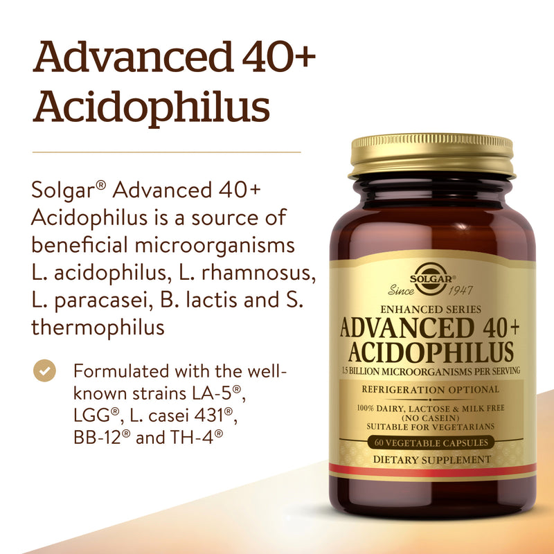 Solgar Advanced 40+ Acidophilus 60 Vegetable Capsules - DailyVita