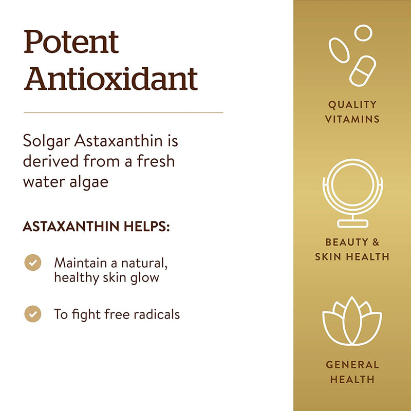 Solgar Natural Astaxanthin 5 mg 60 Softgels - DailyVita
