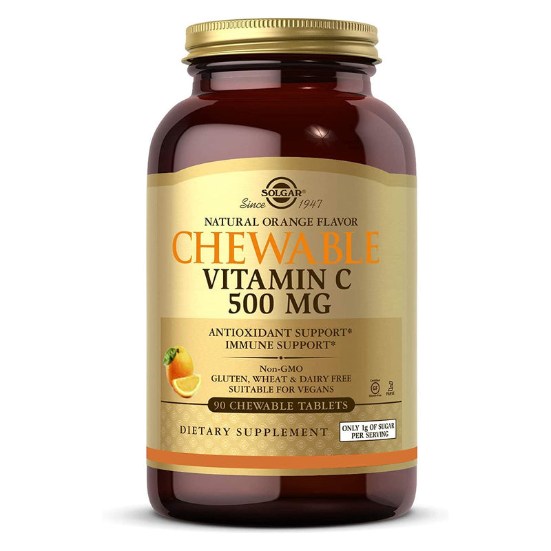 Solgar Vitamin C 500 mg Orange 90 Chewable Tablets - DailyVita