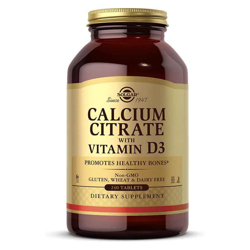 Solgar Calcium Citrate with Vitamin D3 240 Tablets - DailyVita