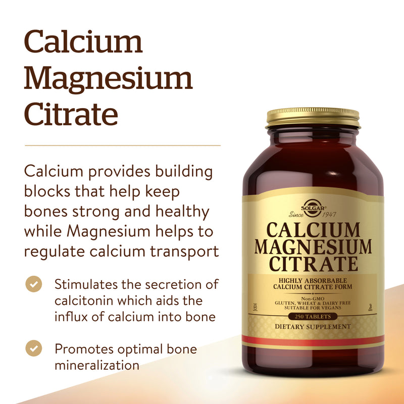 Solgar Calcium Magnesium Citrate 250 Tablets - DailyVita