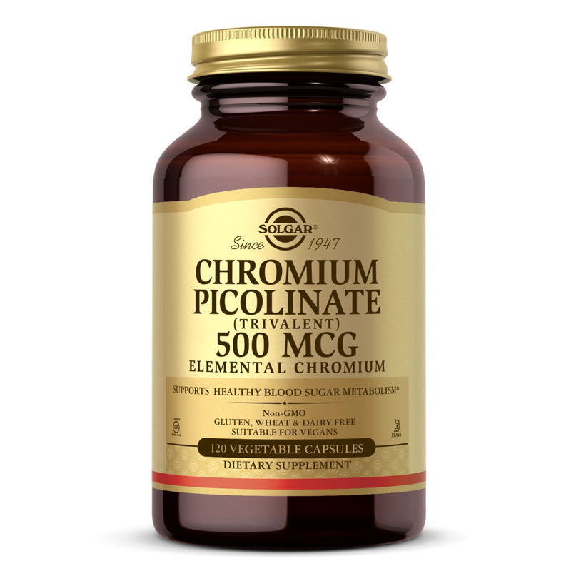 Solgar Chromium Picolinate 500 mcg 120 Vegetable Capsules - DailyVita