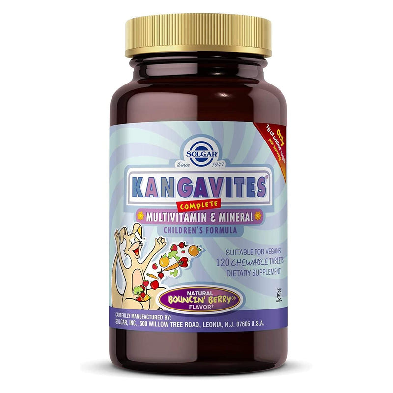 Solgar Kangavites Multivitamin & Mineral Bouncin' Berry 120 Chewable Tablets - DailyVita