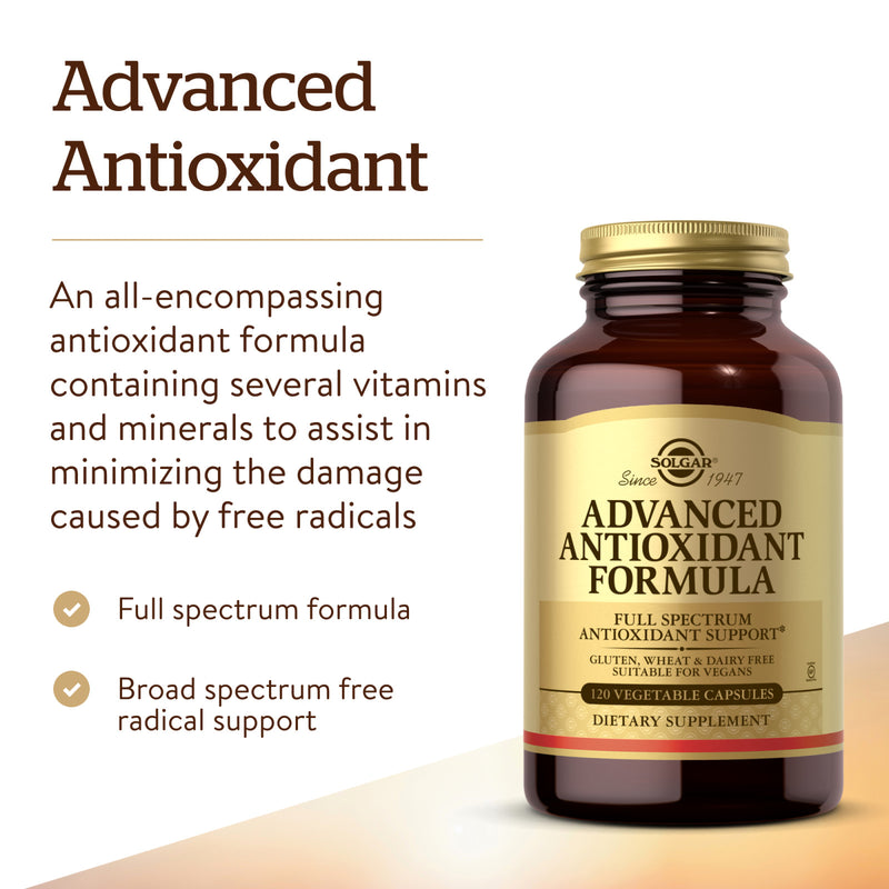 Solgar Advanced Antioxidant Formula 120 Vegetable Capsules - DailyVita