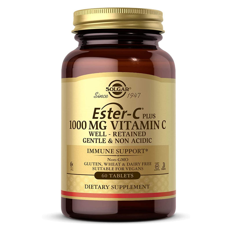 Solgar Ester-C Plus 1000 mg Vitamin C (Ester-C Ascorbate Complex) 60 Tablets - DailyVita