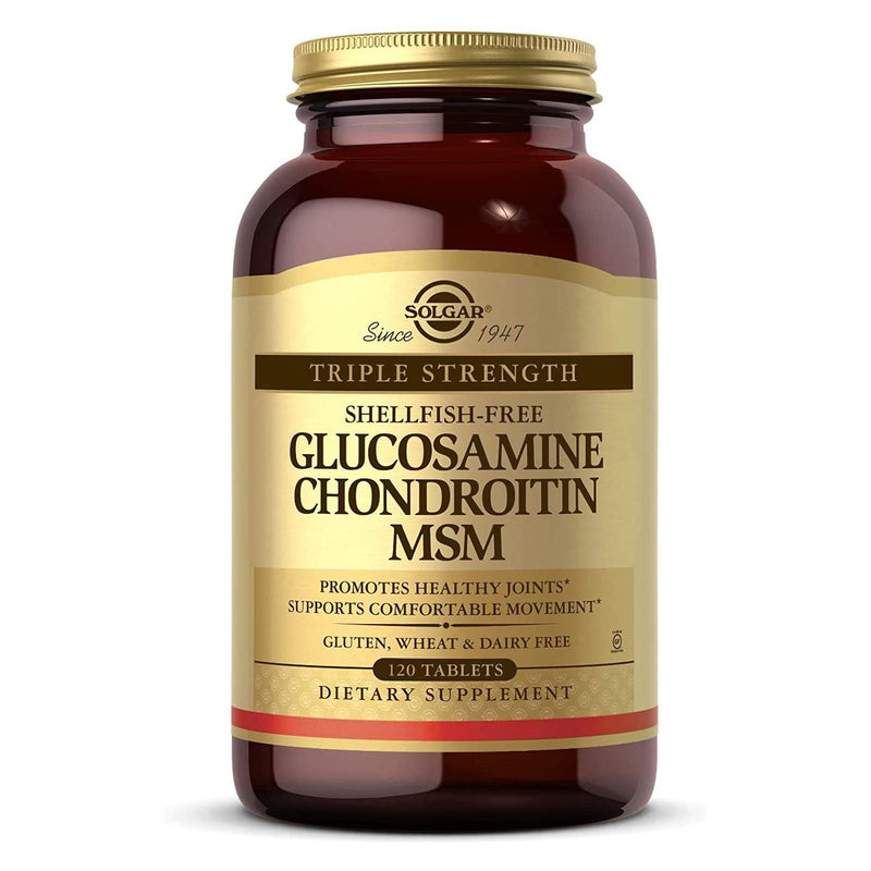 Solgar Triple Strength Glucosamine Chondroitin MSM (Shellfish-Free) 120 Tablets - DailyVita