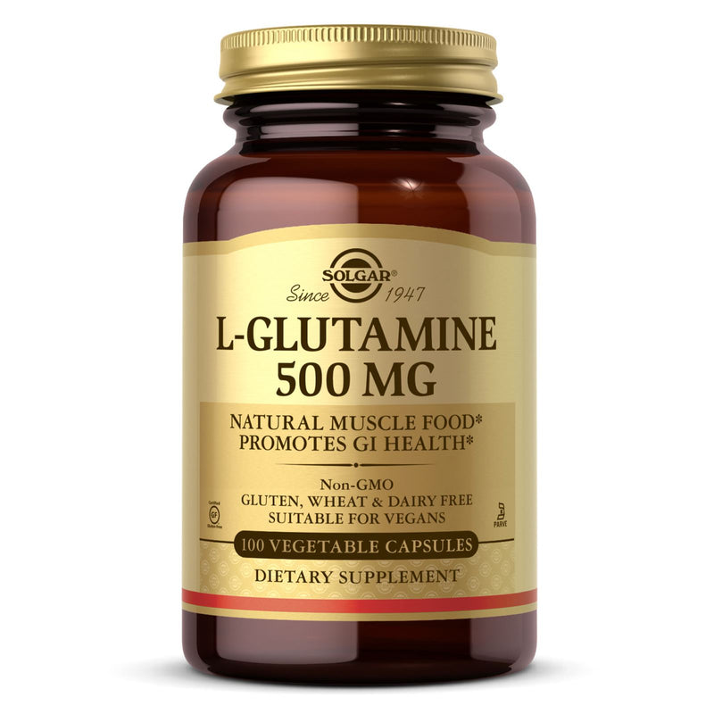 Solgar L-Glutamine 500 mg 100 Vegetable Capsules - DailyVita