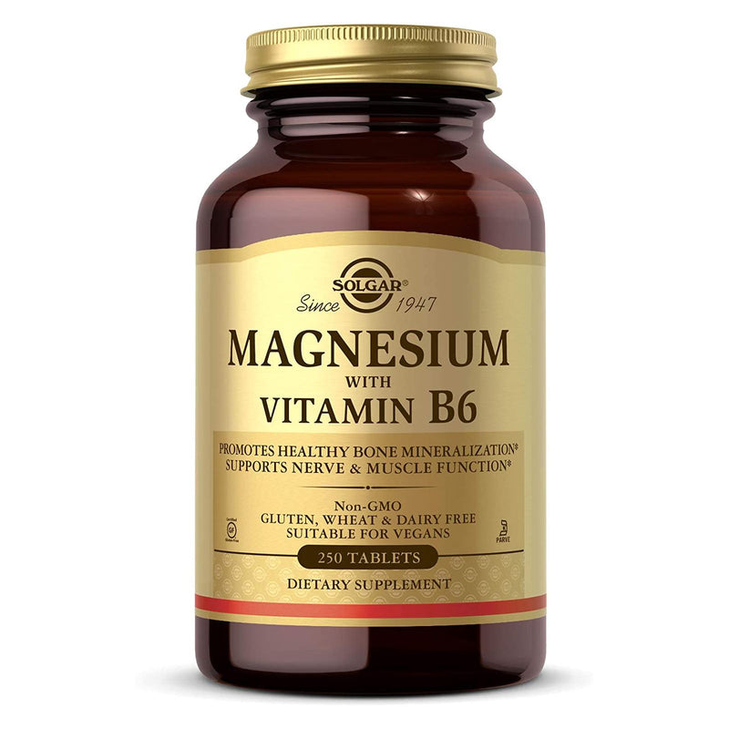 Solgar Magnesium with Vitamin B6 250 Tablets - DailyVita