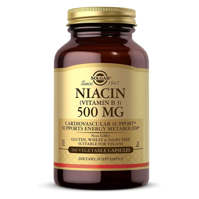 Solgar Niacin (Vitamin B3) 500 mg 100 Vegetable Capsules - DailyVita