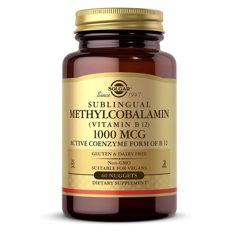 Solgar Methylcobalamin (Vitamin B12) 1000 mcg 60 Nuggets - DailyVita