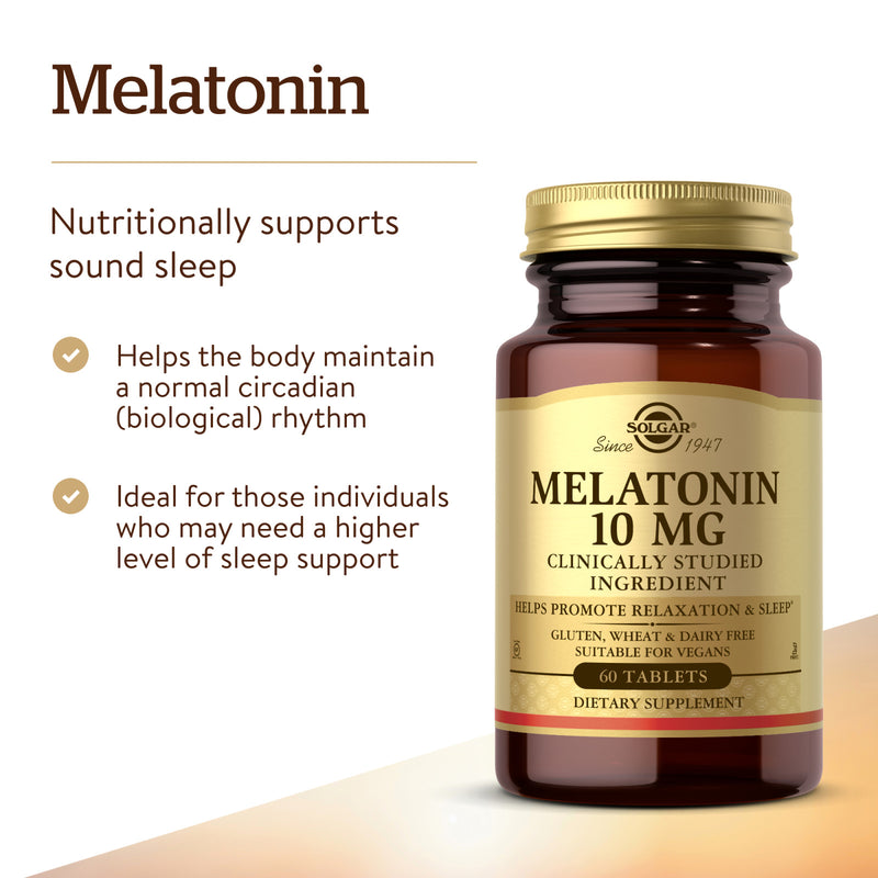 Solgar Melatonin 10 mg 60 Tablets - DailyVita