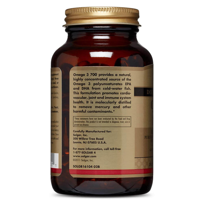 Solgar Double Strength Omega-3 700 mg 60 Softgels - DailyVita