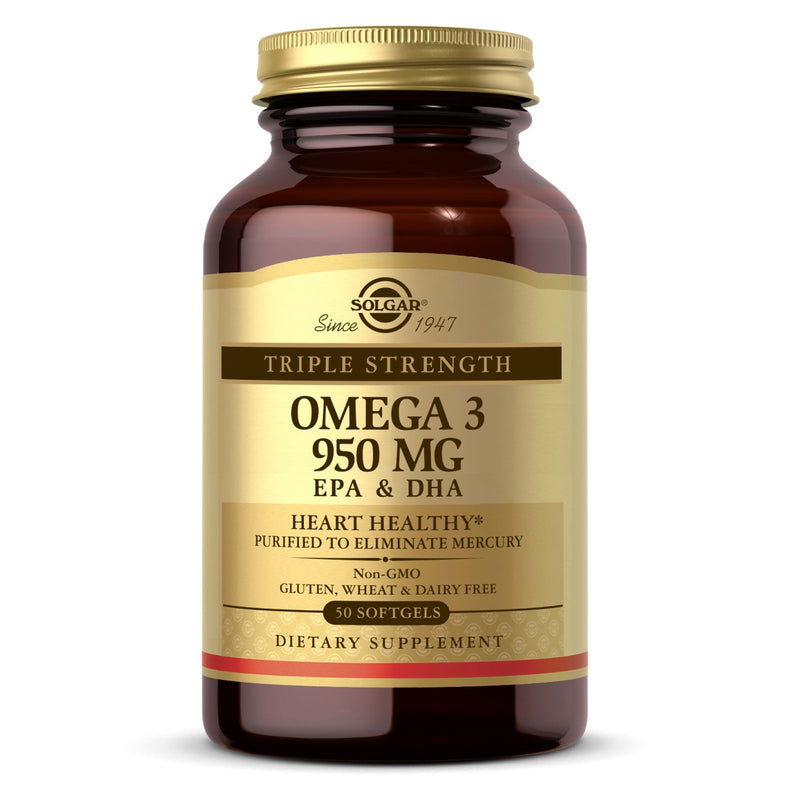 Solgar Triple Strength Omega-3 950 mg 50 Softgels - DailyVita