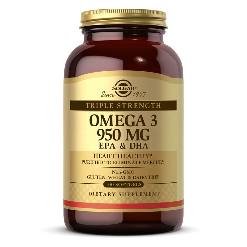 Solgar Triple Strength Omega-3 950 mg 100 Softgels - DailyVita