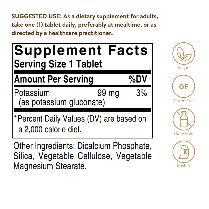 Solgar Potassium 250 Tablets - DailyVita