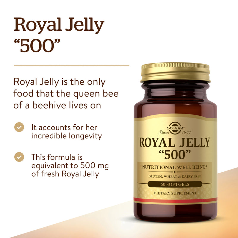 Solgar Royal Jelly "500" 60 Softgels - DailyVita