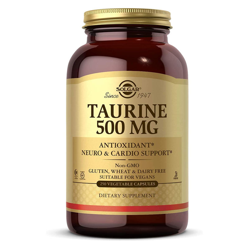 Solgar Taurine 500 mg 250 Vegetable Capsules - DailyVita