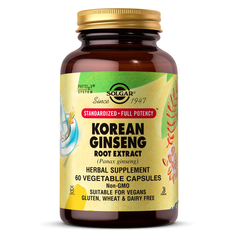 Solgar SFP Korean Ginseng Root Extract 60 Vegetable Capsules - DailyVita