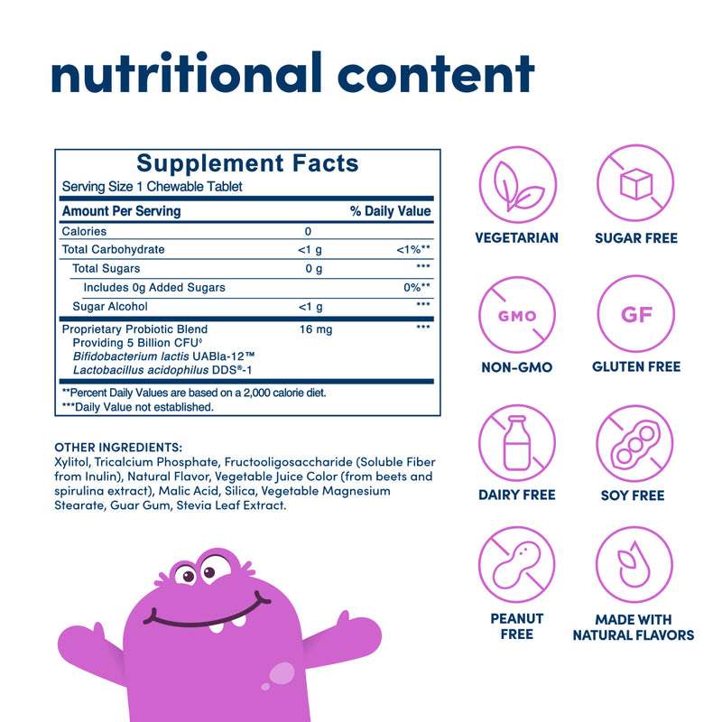American Health Probiotic Kid Chewables Grape 30 Tablets - DailyVita