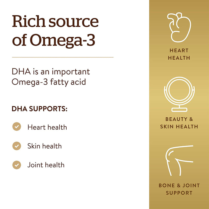 Solgar Omega-3 Vegetarian DHA 200 mg 50 Softgels - DailyVita