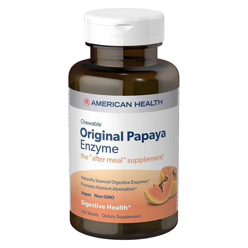 American Health Chewable Original Papaya Enzyme 250 Tablets - DailyVita