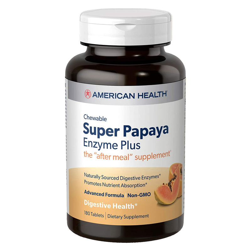 American Health Chewable Super Enzyme Plus 180 Tablets - DailyVita