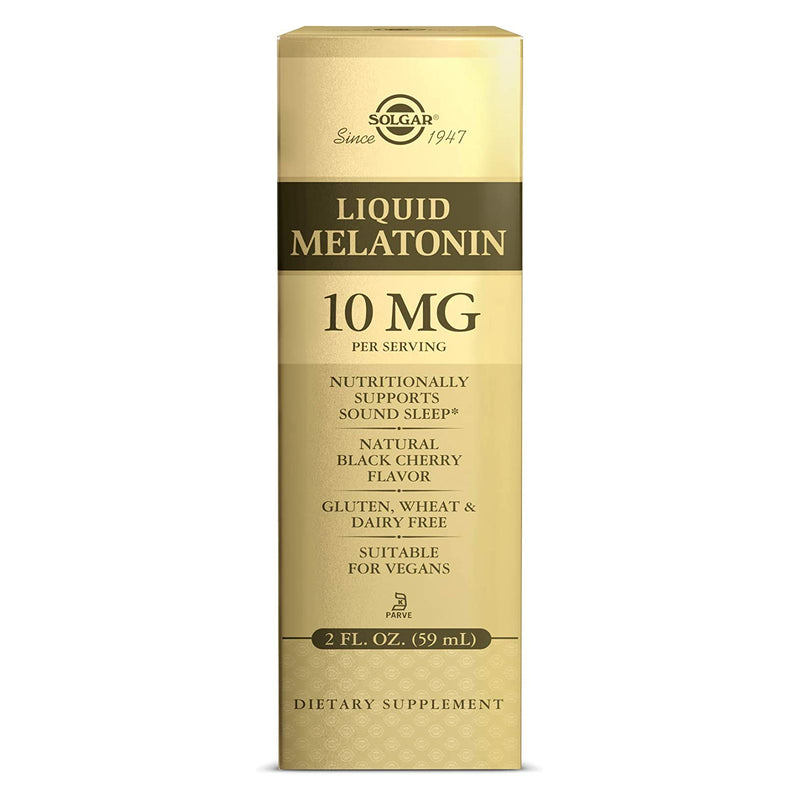 Solgar Liquid Melatonin 10 mg Natural Black Cherry 2 fl oz - DailyVita