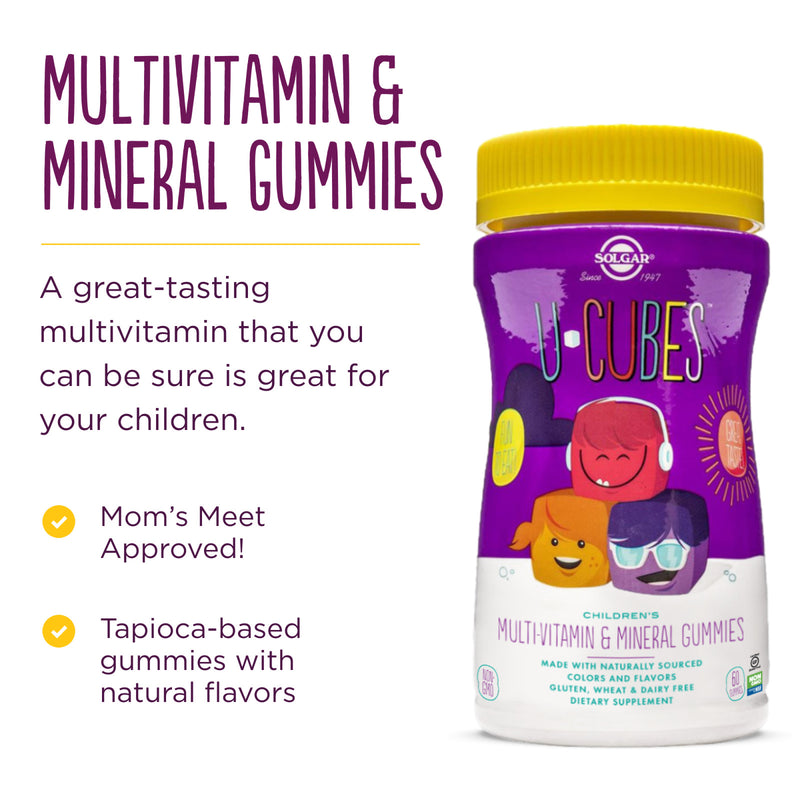 Solgar U-Cubes Children's Multi-Vitamin & Mineral 60 gummies - DailyVita