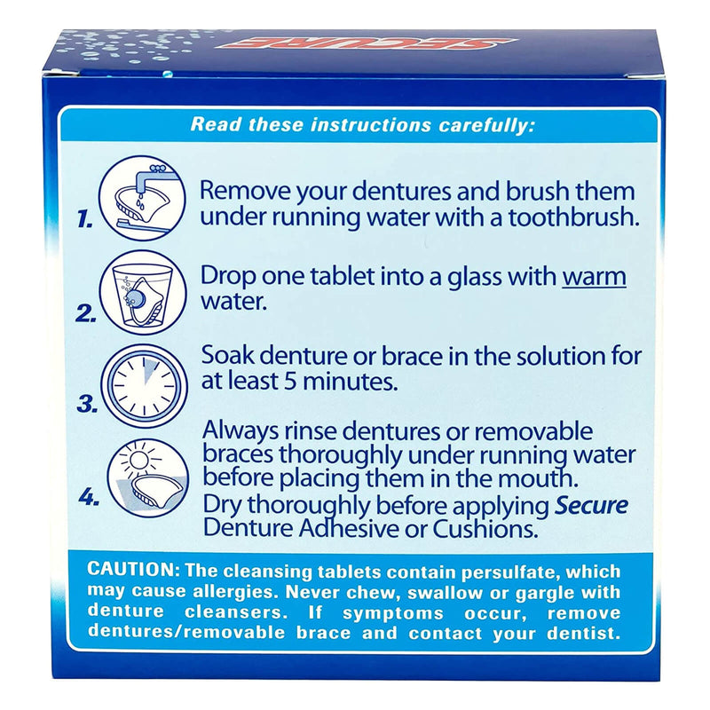 Secure Denture Cleanser 32 Tabs - DailyVita