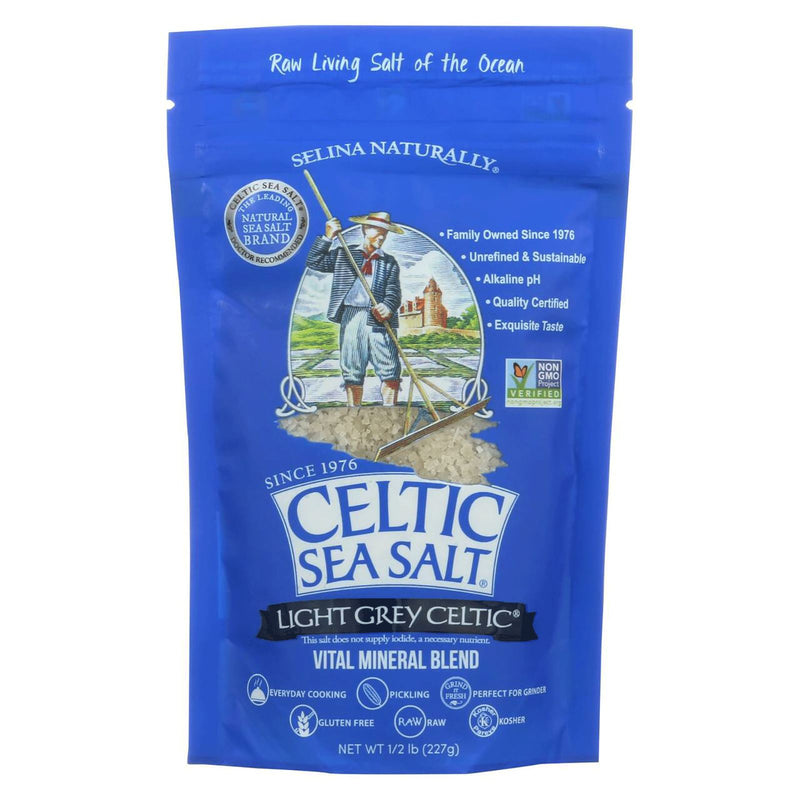 Celtic Sea Salt Light Grey ½ lb resealable Bags - DailyVita