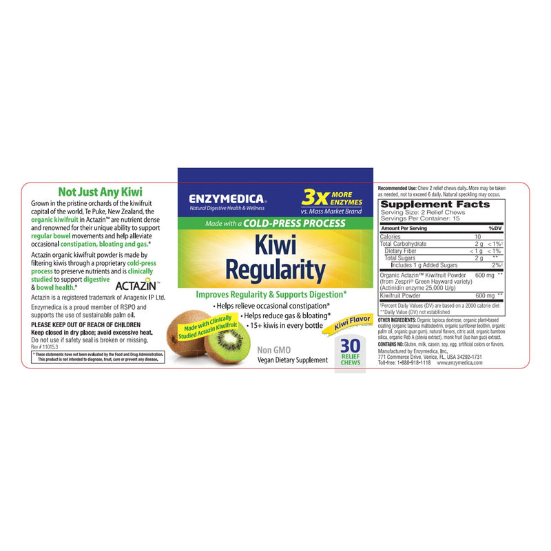 Enzymedica Kiwi Regularity 30 Capsules - DailyVita