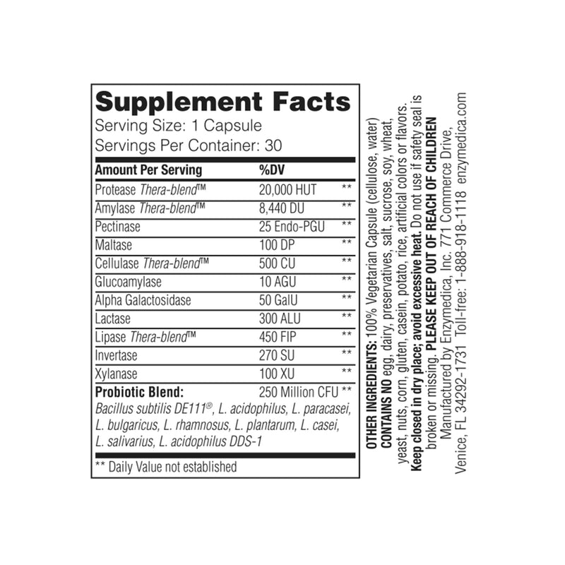 Enzymedica Digest Basic + Probiotics 30 Capsules - DailyVita