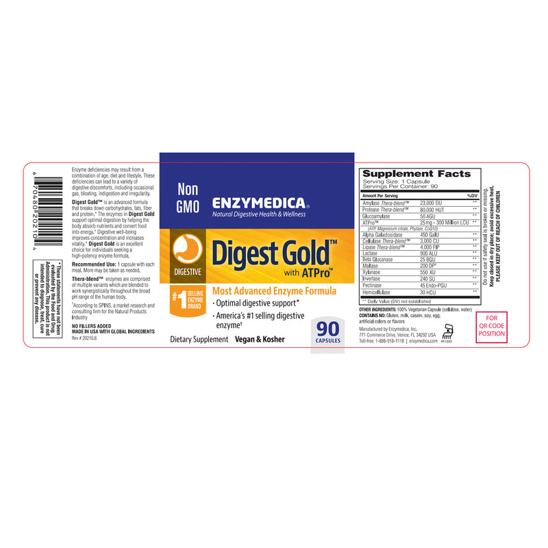 Enzymedica Digest Gold 90 Capsules - DailyVita