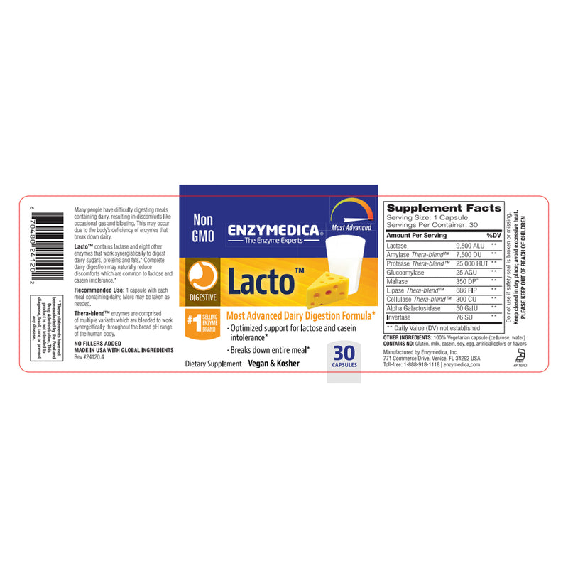 Enzymedica Lacto 30 Capsules - DailyVita