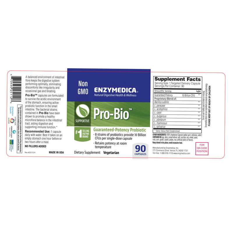Enzymedica Pro-Bio 90 Capsules - DailyVita