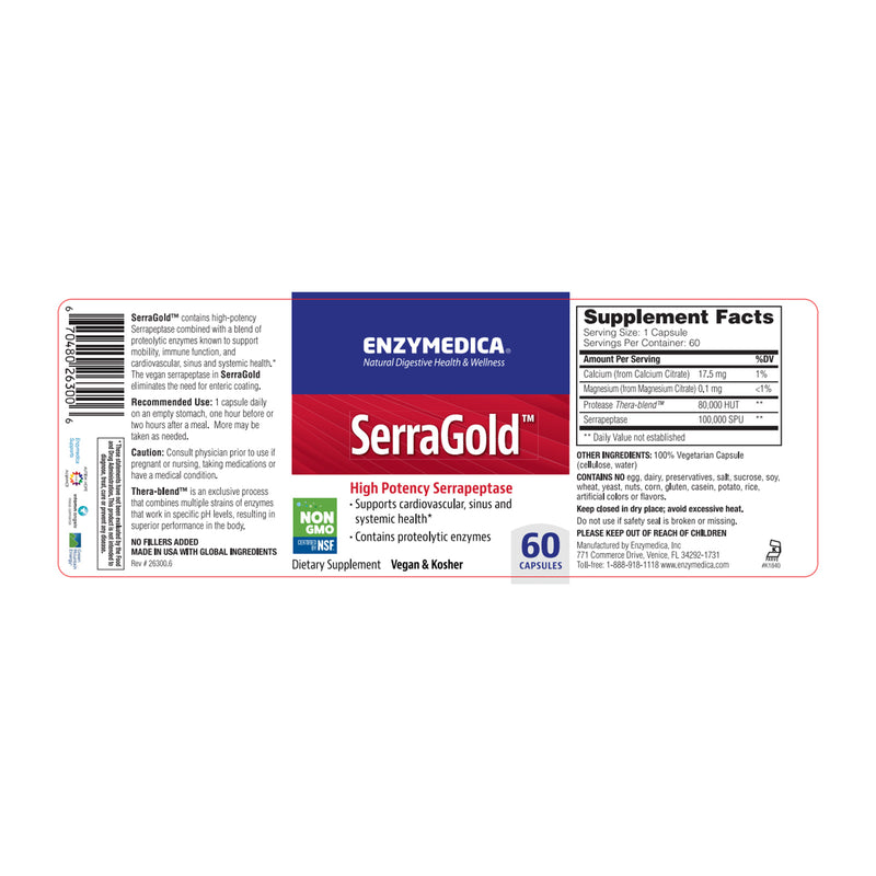 Enzymedica SerraGold 60 Capsules - DailyVita