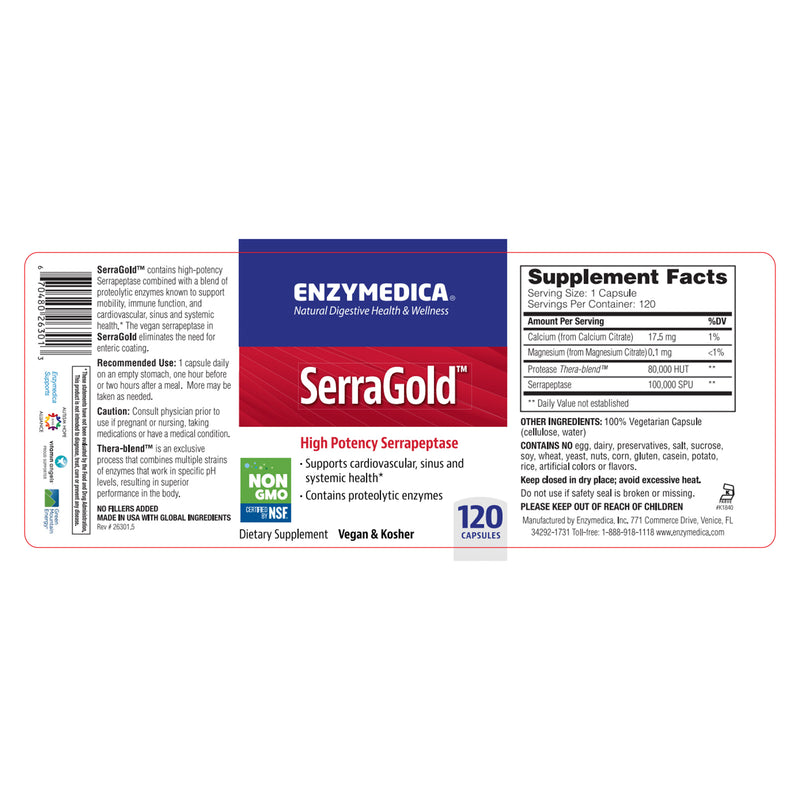 Enzymedica SerraGold 120 Capsules - DailyVita